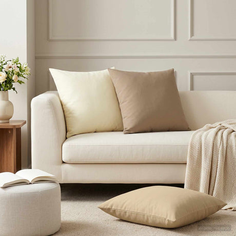 Vidaxl kussensloop 6 st heerlen taupe 60 x 60 cm polyester