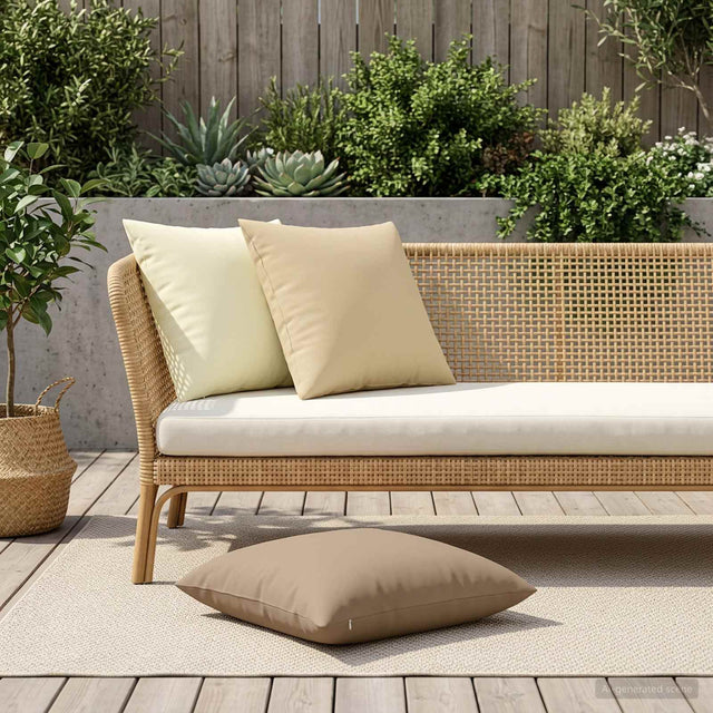 Vidaxl kussensloop 2 st heerlen taupe 60 x 60 cm polyester