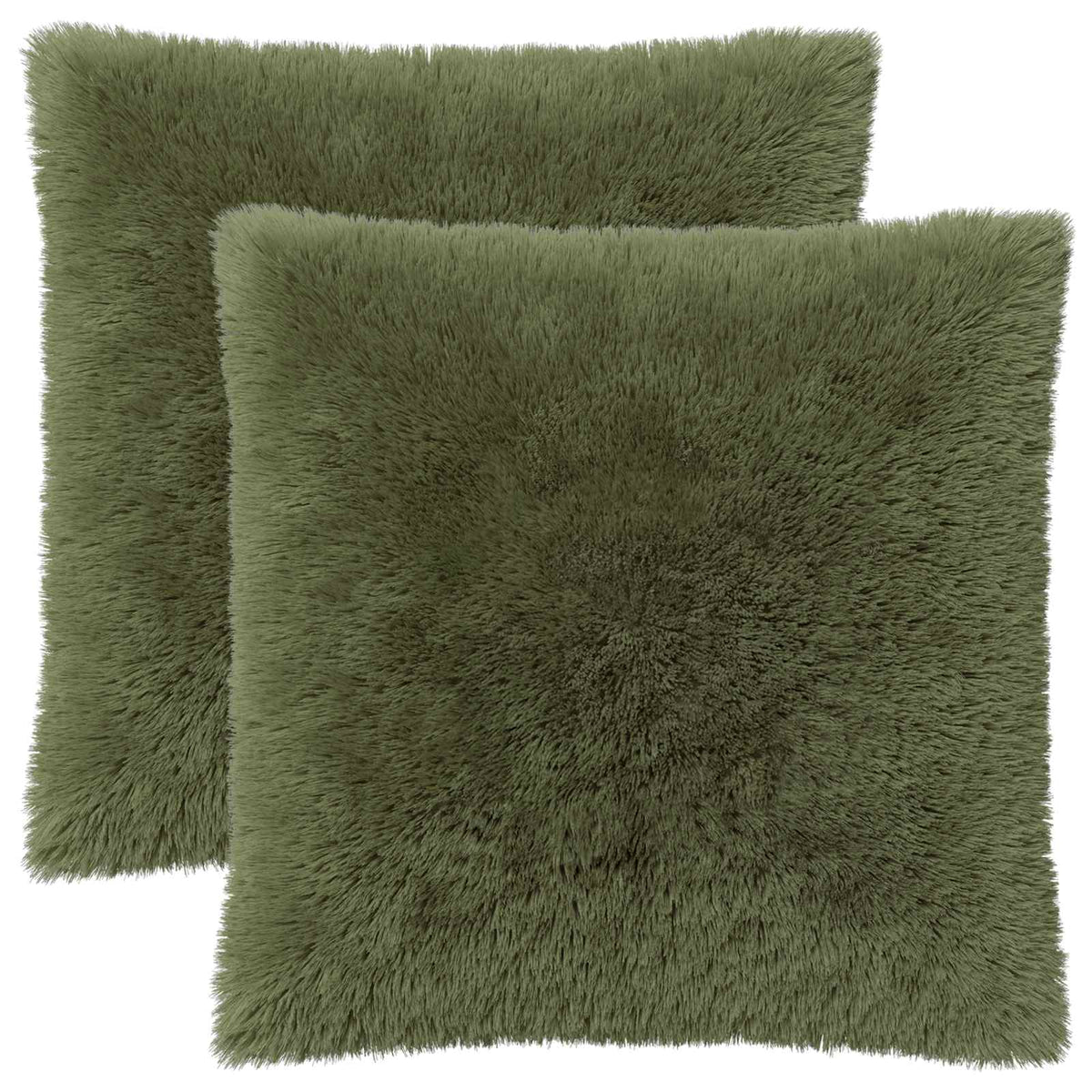 Vidaxl kussensloop 2 pcs heerlen groen 55 x 55 cm pv fleece
