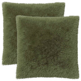 Vidaxl kussensloop 2 pcs heerlen groen 55 x 55 cm pv fleece