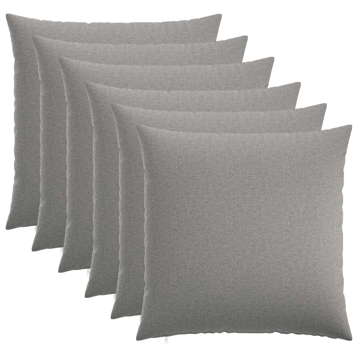 Vidaxl kussensloop 6 st heerlen wolkengrijs 60 x 60 cm stof