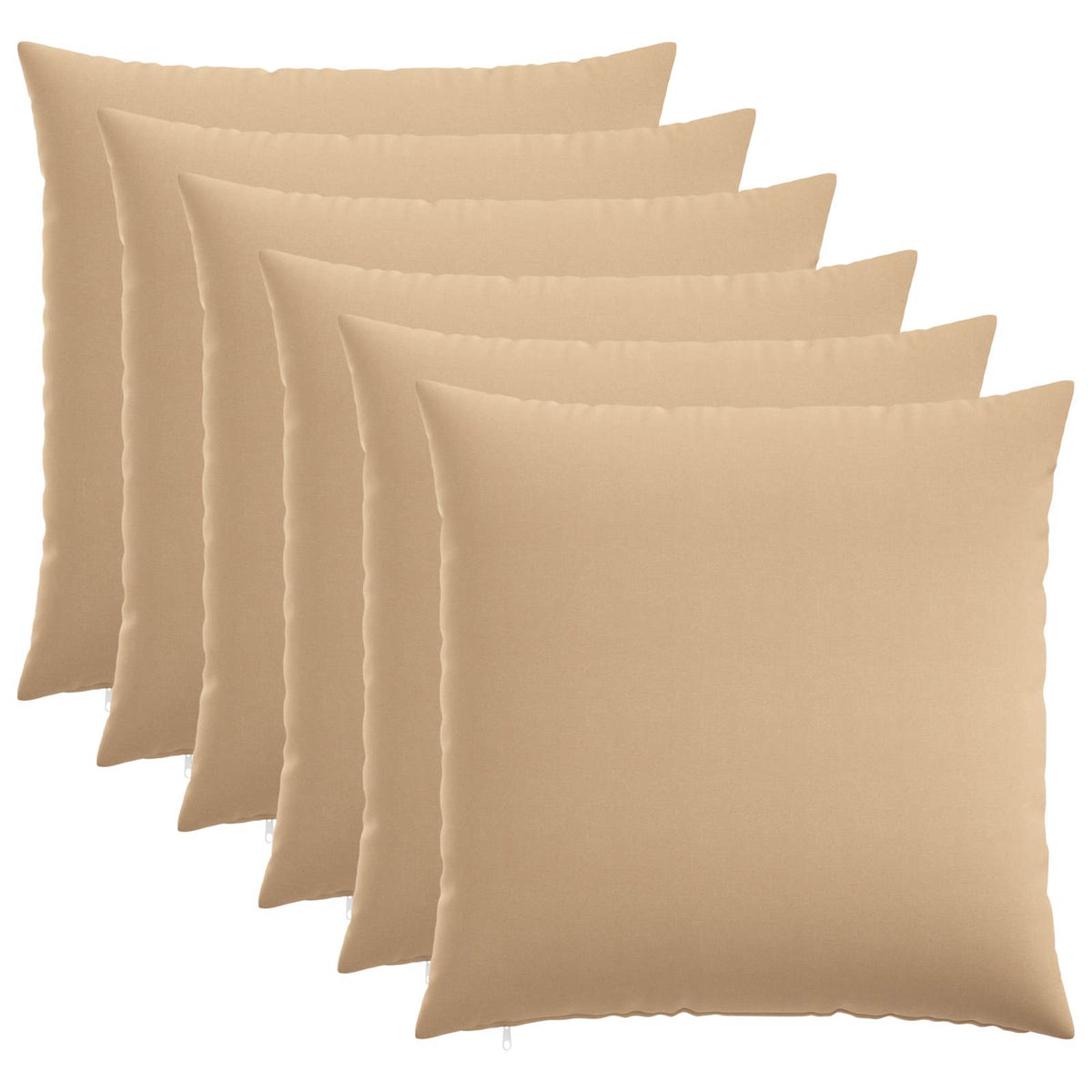 Vidaxl kussensloop 6 st heerlen crèmekleurig 60 x 60 cm stof