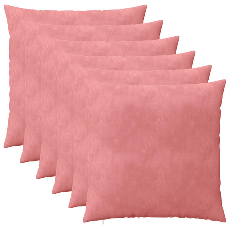 Vidaxl kussensloop 6 pcs heerlen roze 60 x 60 cm fluweel