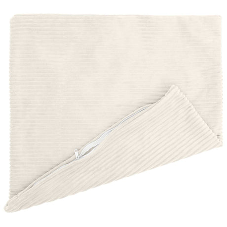 Vidaxl kussensloop 6 pcs heerlen crèmekleurig 60 x 60 cm corduroy
