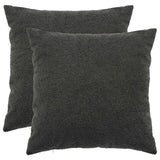 Vidaxl kussensloop 2 pcs heerlen donkergrijs 60 x 60 cm bouclé