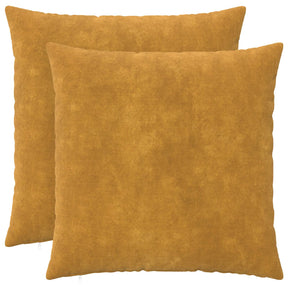 Vidaxl kussensloop 2 pcs heerlen geel 60 x 60 cm microfiber fleece