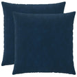 Vidaxl kussensloop 2 pcs heerlen blauw 60 x 60 cm microfiber fleece