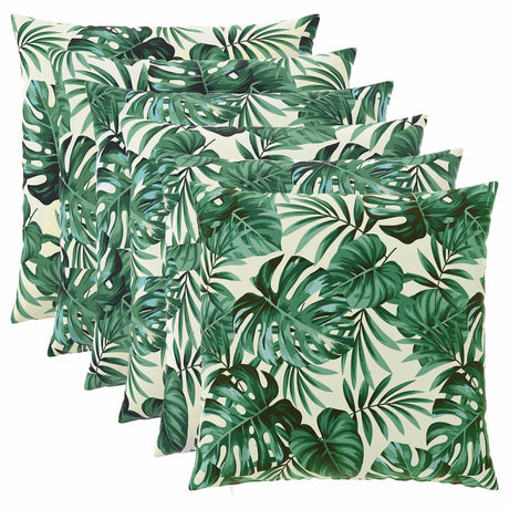 Vidaxl kussensloop 6 pcs heerlen bladpatroon 60 x 60 cm polyester