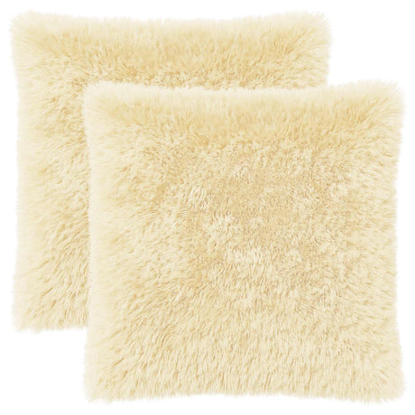 Vidaxl kussensloop 2 pcs heerlen crèmekleurig 60 x 60 cm pv fleece