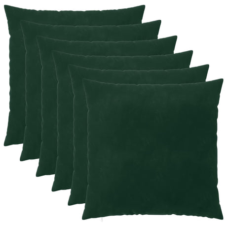 Vidaxl kussensloop 6 pcs heerlen donkergroen 65 x 65 cm fluweel