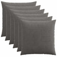 Vidaxl kussensloop 6 pcs heerlen donkergrijs 65 x 65 cm corduroy