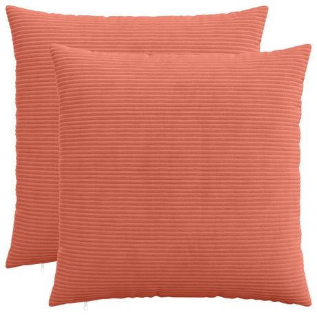Vidaxl kussensloop 2 pcs heerlen rood-oranje 65 x 65 cm corduroy