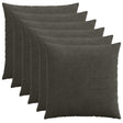 Vidaxl kussensloop 6 pcs heerlen antracietkleurig 65 x 65 cm corduroy