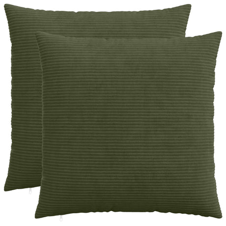 Vidaxl kussensloop 2 pcs heerlen groen 65 x 65 cm corduroy