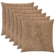 Vidaxl kussensloop 6 pcs heerlen taupe 65 x 65 cm microfiber fleece