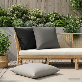 Vidaxl kussensloop 2 pcs heerlen zwart 80 x 80 cm polyester