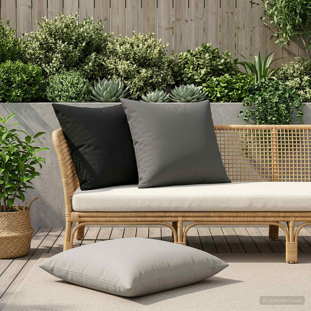 Vidaxl kussensloop 2 pcs heerlen zwart 80 x 80 cm polyester