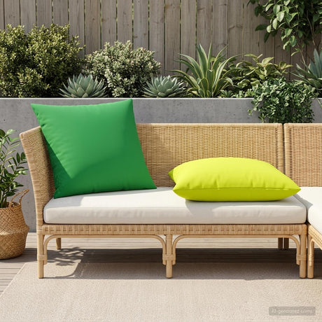 Vidaxl kussensloop 2 pcs heerlen helder groen 65 x 65 cm polyester