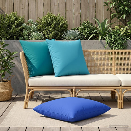Vidaxl kussensloop 6 pcs heerlen koninklijk blauw 80 x 80 cm polyester
