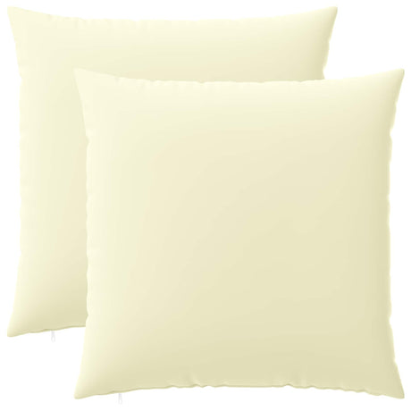 Vidaxl kussensloop 2 pcs heerlen crèmekleurig 65 x 65 cm polyester