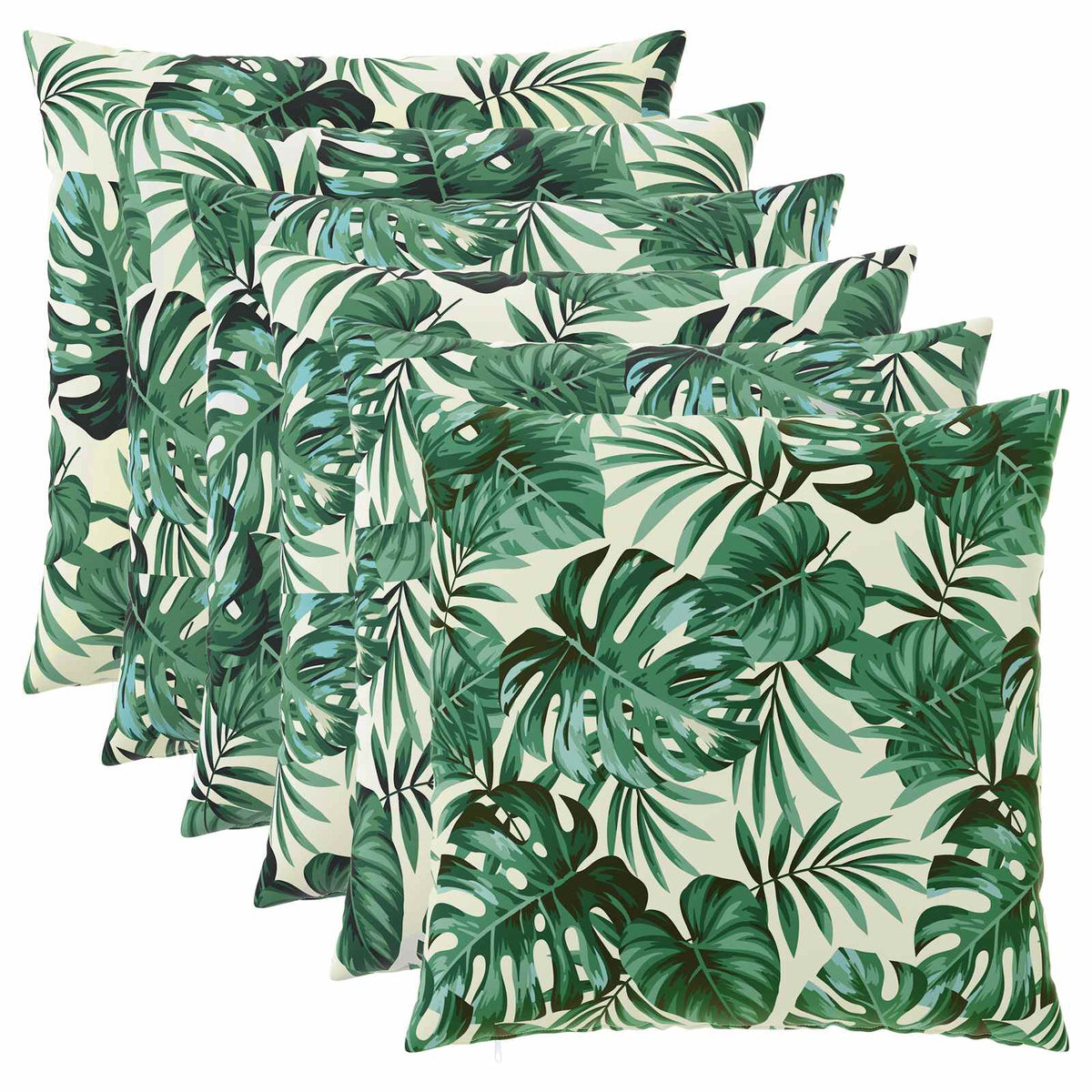 Vidaxl kussensloop 6 pcs heerlen bladpatroon 65 x 65 cm polyester