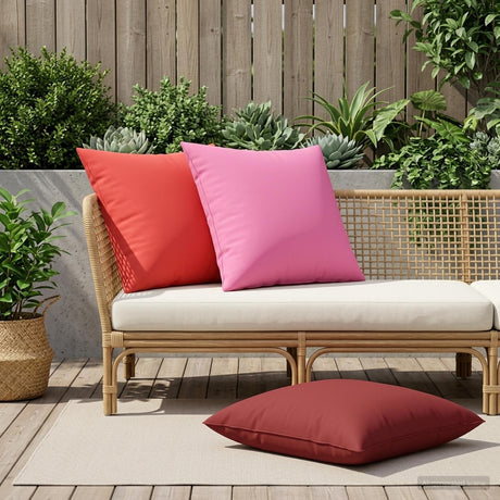Vidaxl kussensloop 6 pcs heerlen rood 65 x 65 cm polyester