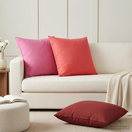 Vidaxl kussensloop 6 pcs heerlen roze 65 x 65 cm polyester