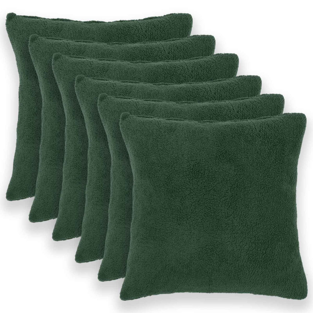 Vidaxl kussensloop 6 pcs heerlen donkergroen 65 x 65 cm bouclé