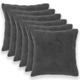 Vidaxl kussensloop 6 pcs heerlen donkergrijs 65 x 65 cm bouclé