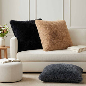 Vidaxl kussensloop 2 pcs heerlen taupe 80 x 80 cm pv fleece