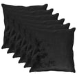 Vidaxl kussensloop 6 pcs heerlen zwart 65 x 65 cm flanel