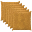 Vidaxl kussensloop 6 pcs heerlen geel 70 x 70 cm microfiber fleece