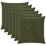 Vidaxl kussensloop 6 pcs heerlen groen 70 x 70 cm microfiber fleece