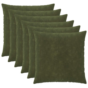 Vidaxl kussensloop 6 pcs heerlen groen 70 x 70 cm microfiber fleece
