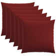 Vidaxl kussensloop 6 st heerlen wijnrood 80 x 80 cm stof
