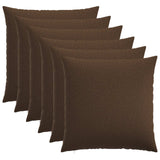 Vidaxl kussensloop 6 st heerlen bruin 80 x 80 cm stof