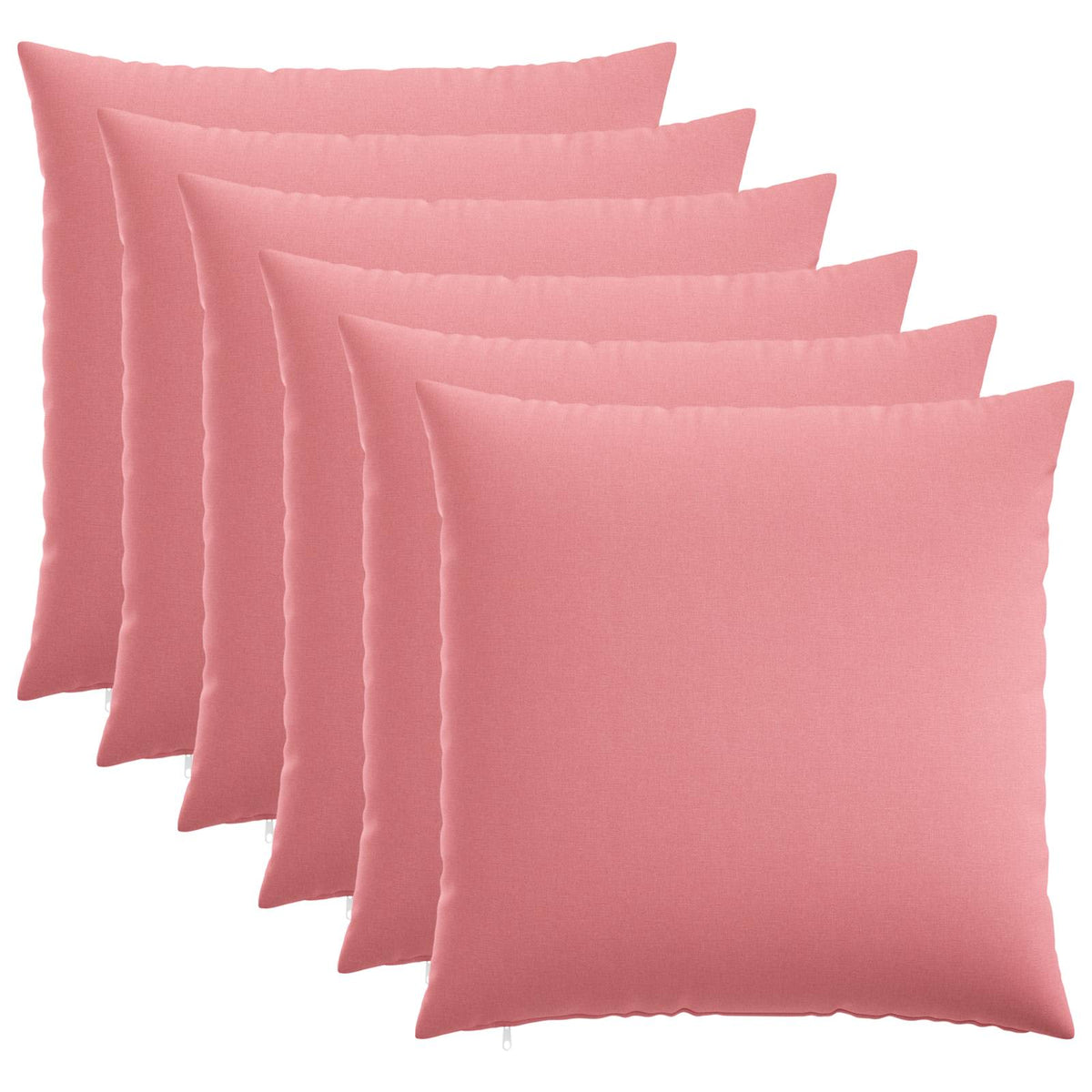 Vidaxl kussensloop 6 st heerlen roze 80 x 80 cm stof