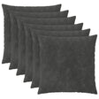 Vidaxl kussensloop 6 pcs heerlen antraciet 80 x 80 cm