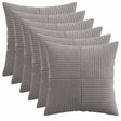 Vidaxl kussensloop 6 pcs almelo lichtgrijs 30 x 30 cm corduroy