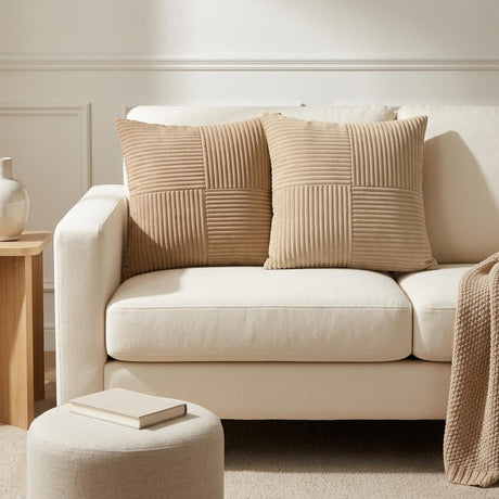 Vidaxl kussensloop 6 st almelo taupe 40 x 40 cm corduroy