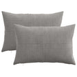 Vidaxl kussensloop 2 pcs almelo lichtgrijs 30 x 50 cm corduroy