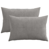 Vidaxl kussensloop 2 pcs almelo lichtgrijs 30 x 50 cm corduroy