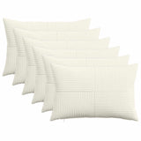 Vidaxl kussensloop 6 pcs almelo crèmekleurig 30 x 50 cm corduroy