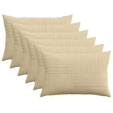 Vidaxl kussensloop 6 pcs almelo grijs groen 30 x 50 cm corduroy