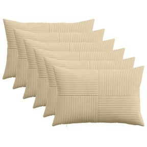 Vidaxl kussensloop 6 pcs almelo grijs groen 30 x 50 cm corduroy