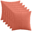 Vidaxl kussensloop 6 pcs almelo rood-oranje 35 x 35 cm corduroy