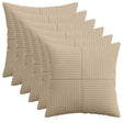 Vidaxl kussensloop 6 pcs almelo taupe 35 x 35 cm corduroy