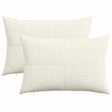 Vidaxl kussensloop 2 pcs almelo crèmekleurig 40 x 60 cm corduroy