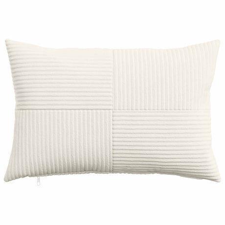 Vidaxl kussensloop 2 pcs almelo crèmekleurig 40 x 60 cm corduroy