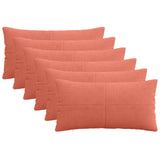 Vidaxl kussensloop 6 pcs almelo rood-oranje 40 x 70 cm corduroy